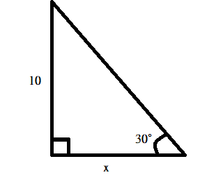 Evaluating side of triangle with known angle 
