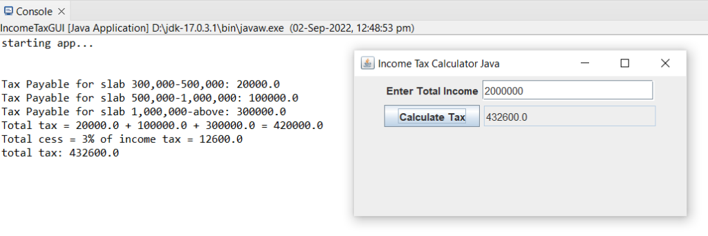 finding the tax GUI